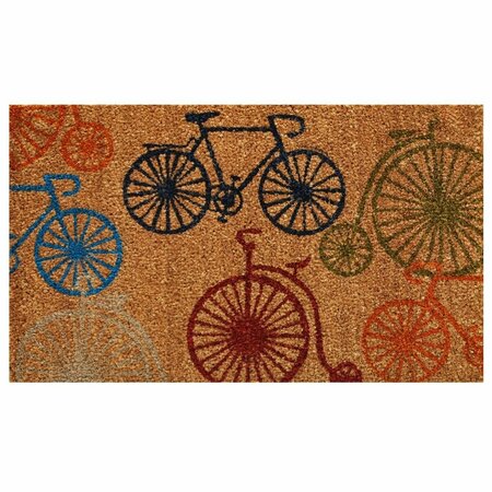 CONFIGURACION 24 x 36 in. Bicycles Rectangular Doormat Multi Color CO2828539